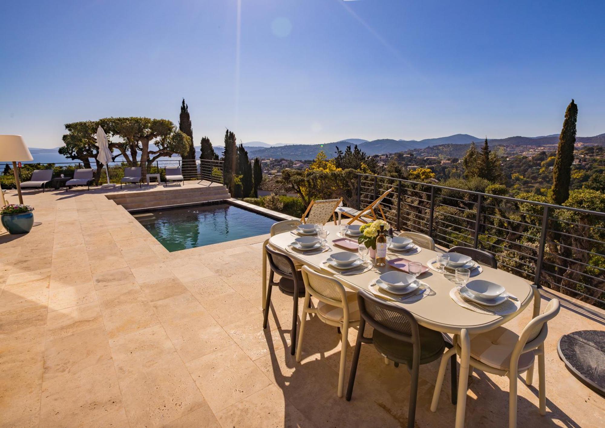 Superbe Villa, Incroyable Vue Mer, Piscine Chauffee, Climatisee سانت ماكسيم المظهر الخارجي الصورة